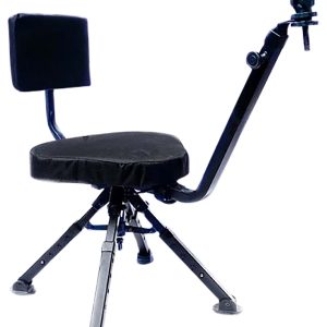 "BenchMaster BMGBSC2 Ground Hunting Shooting Chair 4 Leg Rotating Steel Black"
