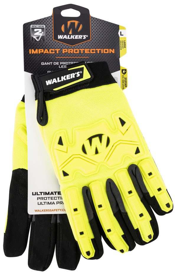 "Walker's GWPSFHVFFIL2SM Impact Protection  Yellow/Black Synthetic/Synthetic Leather Small"
