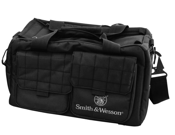"M&P Accessories 110013 Recruit  Black Nylon Two Interior Pockets & Magazine Pouches Large Exterior Pockets Rubber Foot Skids Includes Padded Carrying Strap"