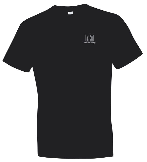 "Hornady Gear 30123 Fueled By Hornady  Black Cotton, Short Sleeve Semi-Fitted Large"