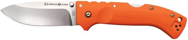 "Cold Steel CS30URY Ultimate Hunter  3.50 Folding Drop Point Plain American S35VN Blade/5 Orange G10 Handle Includes Belt Clip"