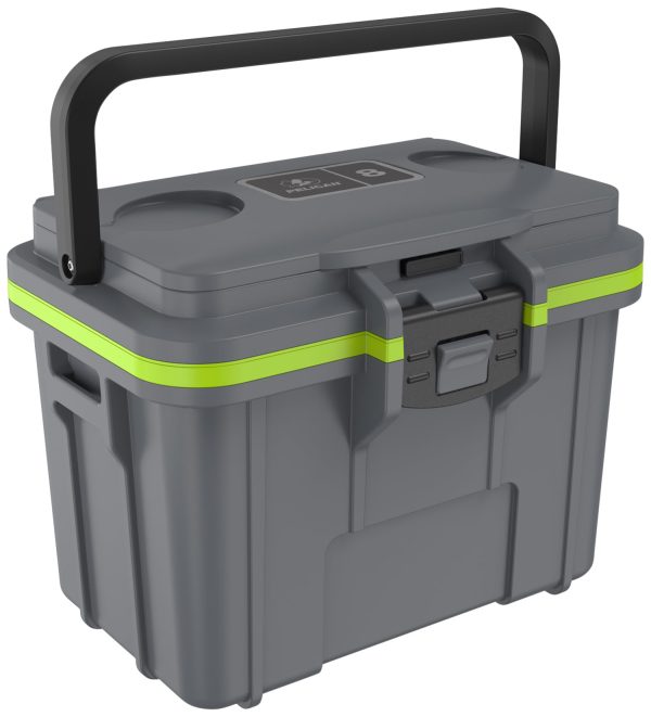 "PELICAN 8Q-1-DKGRYEGRN 8QT ELITE COOLER GRY/GRN"