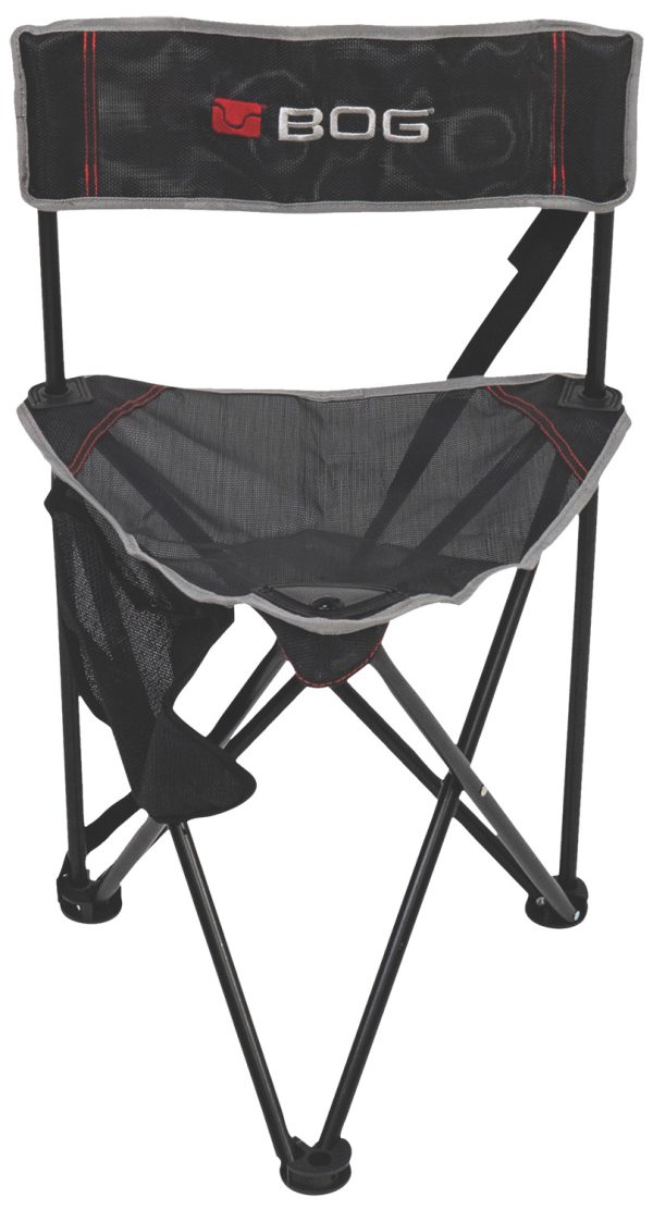 "Bog-Pod 1117130 Triple Play  Chair, 3 Legs, Black, Steel Frame, Exterior Pocket"