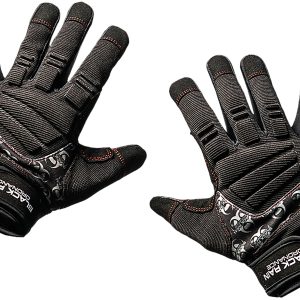 "Black Rain Ordnance TACTGLOVEBLK/GRYM Tactical Gloves  Black/Gray Medium Velcro"