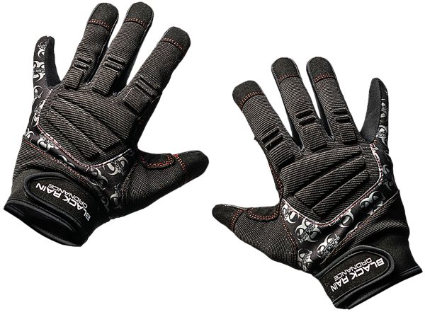 "Black Rain Ordnance TACTGLOVEBLK/GRYM Tactical Gloves  Black/Gray Medium Velcro"