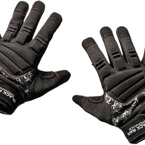 "Black Rain Ordnance TACTGLOVEBLK/GRYL Tactical Gloves  Black/Gray Large Velcro"