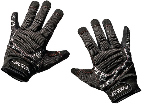 "Black Rain Ordnance TACTGLOVEBLK/GRYL Tactical Gloves  Black/Gray Large Velcro"