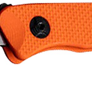 "Hogue 35834 Expel  2.50 Folding Scalpel Plain Satin High Carbon Steel Blade, Blaze Orange Textured G10 Scales/SS Handle"