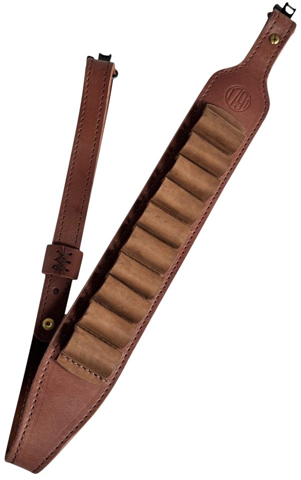 "1791 Gunleather HNTAS12BRWA Hunt Ammo Sling Oiled Brown Leather 32 to 37 OAL Shotgun"