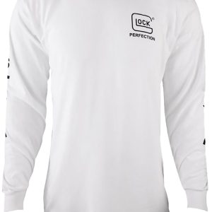 "Glock AP96096 Perfection Long Sleeve Tee White Pre-Shrunk Cotton Long Sleeve 2XL"