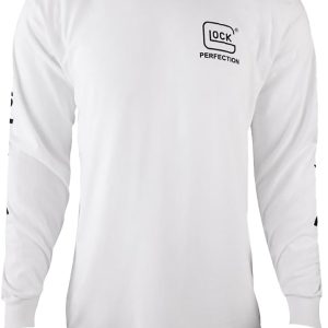 "Glock AP96097 Perfection Long Sleeve Tee White Pre-Shrunk Cotton Long Sleeve 3XL"
