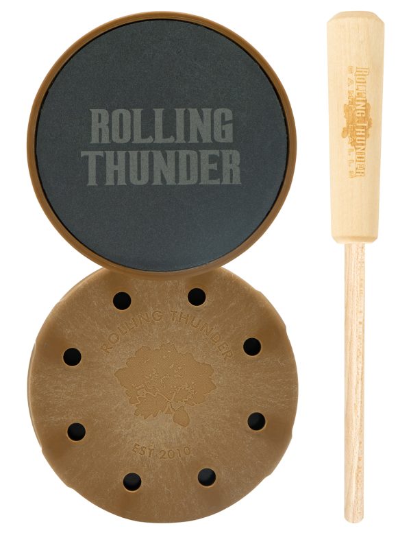 "Rolling Thunder Game Call TCP-TDS Thunderdome Pot Calls & Strikers Attracts Turkey Species Hickory/Slate"