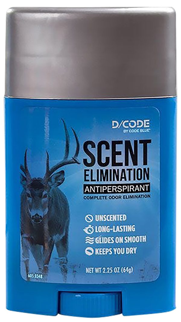 "Code Blue OA1317 Scent Elimination Antiperspirant Unscented 2.25 oz Stick"